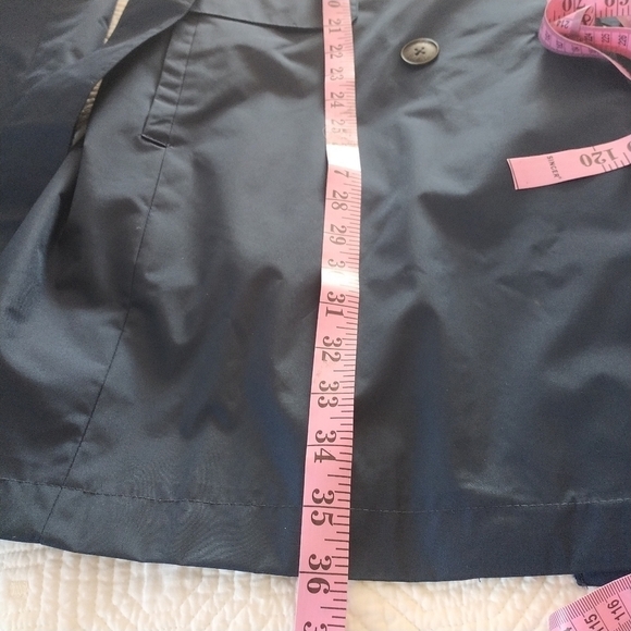 Nine West Classic Navy Trench Raincoat Navy XL - Picture 12 of 12